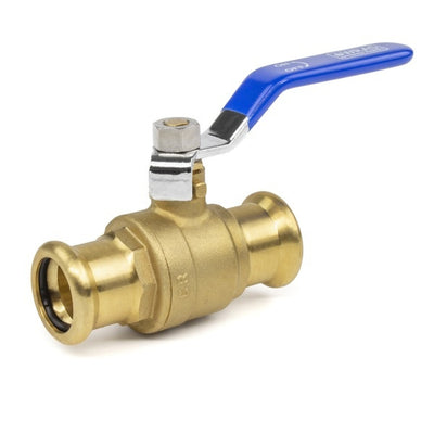 PressFit Water M-Profile Press Lever Ball Valve 22mm × 22mm – Blue Handle