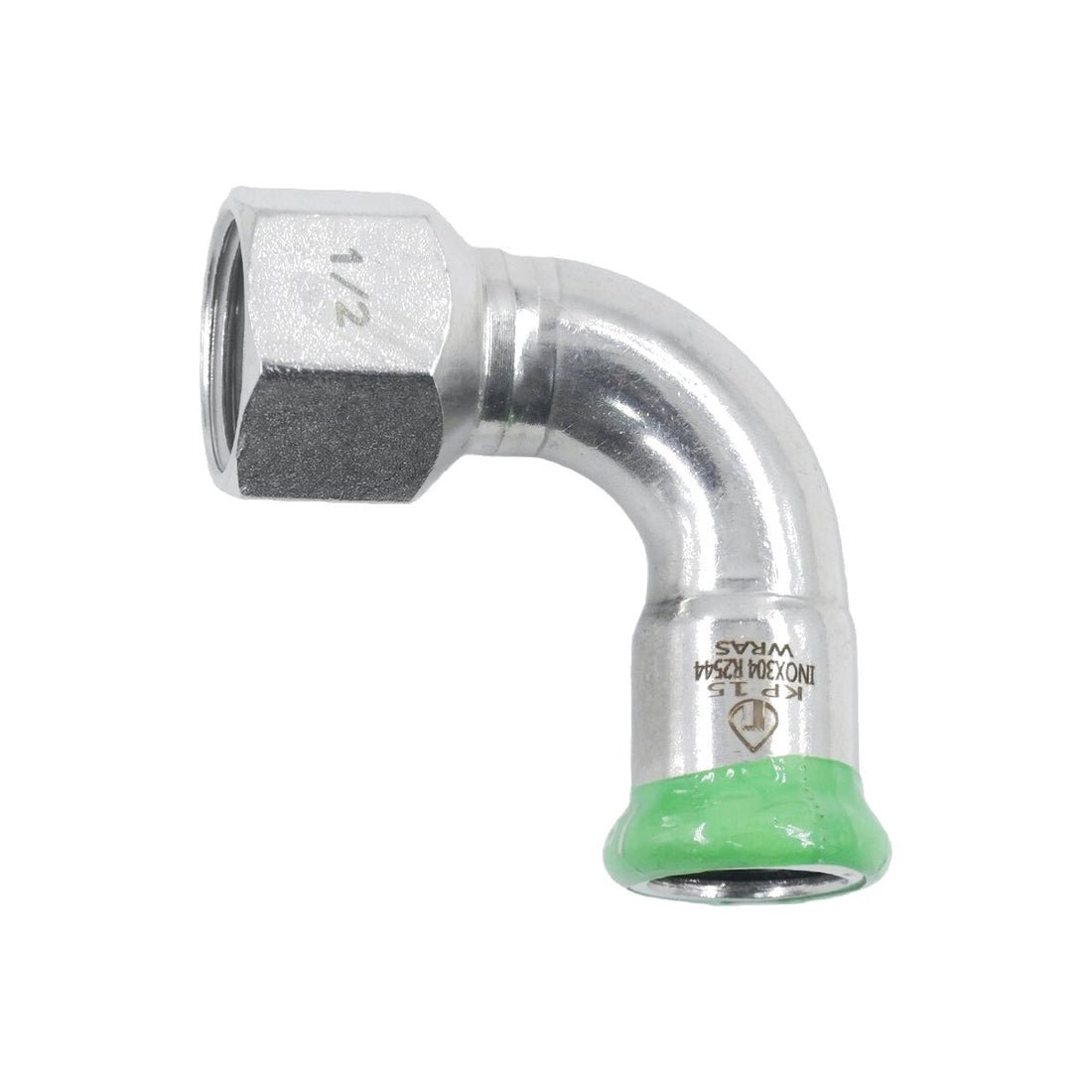 Pressfit Stainless Steel 304 90 Degree FI Elbow 15mm x 1/2"