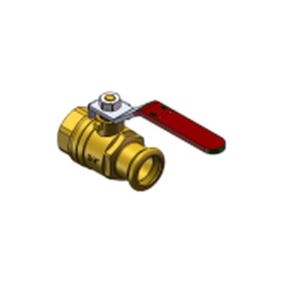 Pressfit Water M Press Ball Valve with Female connection 35mm x 1 1/4"RED HANDLE