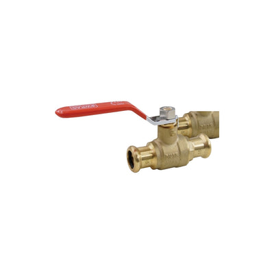 Pressfit Water M Press Lever ball valve 15mm x 15mm RED HANDLE