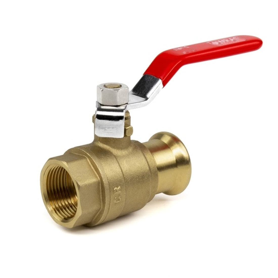 PressFit Water M-Profile Press Ball Valve with Female Connection 35mm × 1 1/4″ – Red Handle
